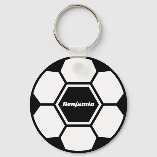 Voetbal football aangepaste naam Classic Sleutelhanger (Voorkant)