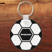Voetbal football aangepaste naam Classic Sleutelhanger (Voorkant)