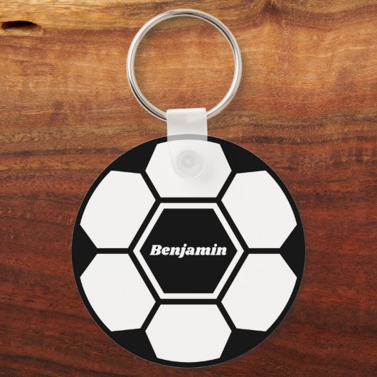 Voetbal football aangepaste naam Classic Sleutelhanger (Voorkant)