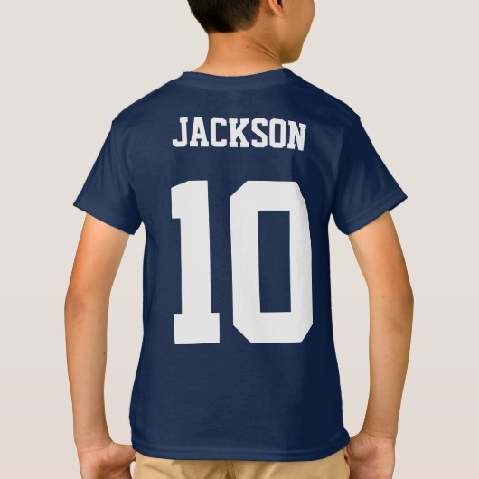 Voetbal Football Aangepaste naam, nummer en land T-shirt (Achterkant)