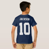 Voetbal Football Aangepaste naam, nummer en land T-shirt (Achterkant volledig)