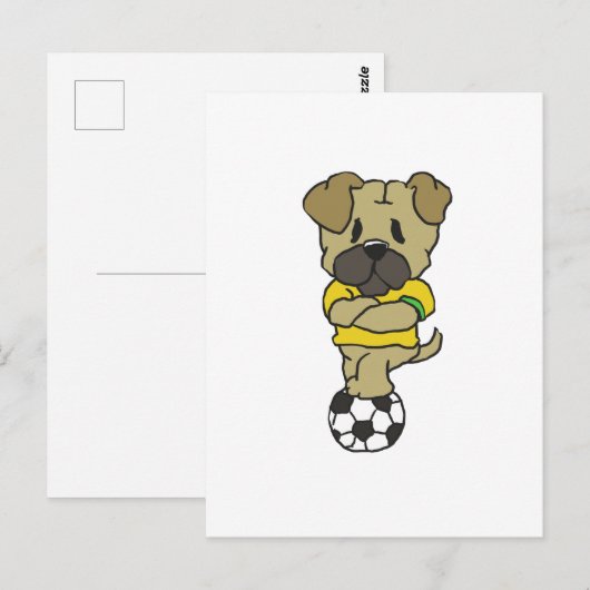 Voetbal football | Achterkleur kiezen Briefkaart (Voorkant / Achterkant)