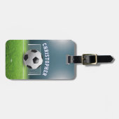 Voetbal Football Athlete Naam Sport Bagagelabel (Voorkant horizontaal)
