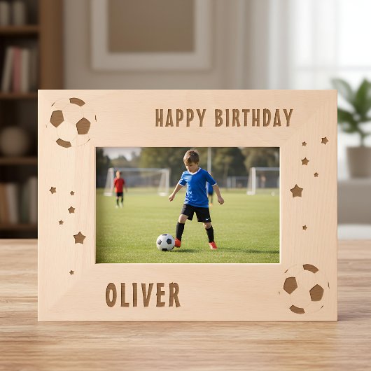 Voetbal Football Bal Happy Birthday Gegraveerde Lijstjes