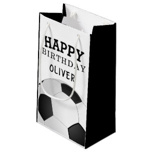 Voetbal Football Bal Happy Birthday Kinder naam Klein Cadeauzakje