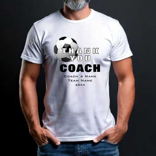 Voetbal Football Ball Bedankt Coach T-shirt