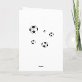 Voetbal Football Ball Red Kinder Boy Happy Birthda Kaart (Achterkant)