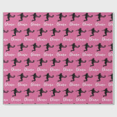 Voetbal Football Balls Naam Christmas Wrap Voetbal Cadeaupapier (Vlak)