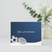 Voetbal Football Bar Mitswa Receptie Kaart (Staand voorkant)