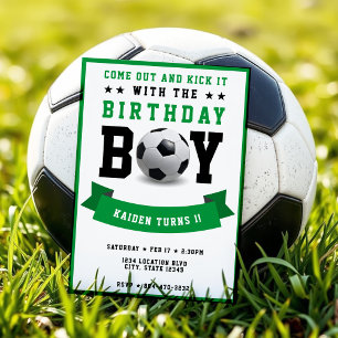 Voetbal Football Bday Boy 1e Verjaardagsfeest Kaart