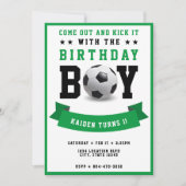 Voetbal Football Bday Boy 1e Verjaardagsfeest Kaart (Voorkant)