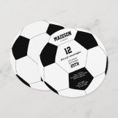 Voetbal Football Birthday Party Invitation Kaart (Voorkant / Achterkant)