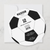 Voetbal Football Birthday Party Invitation Kaart (Voorkant)