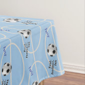 Voetbal Football Blue Cream Sports Game Party Tafelkleed (Voorbeeld)