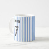 Voetbal Football Boy Aangepaste Speler & Nummer Koffiemok (Voorkant links)