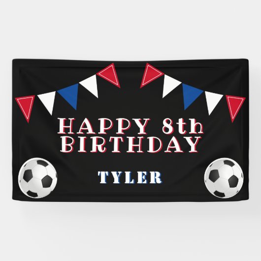 Voetbal Football Bunting Flags Kids Verjaardagsfee Spandoek (Horizontaal)