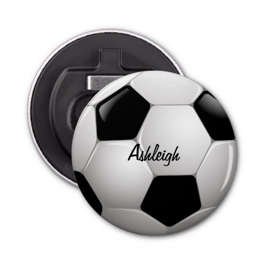 Voetbal  Football Button Flesopener (Voorkant)