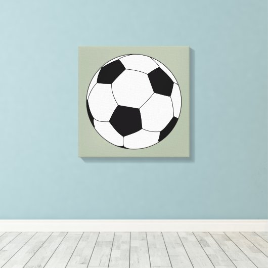 Voetbal (Football) Canvas Afdruk (Insitu (Houten vloer))
