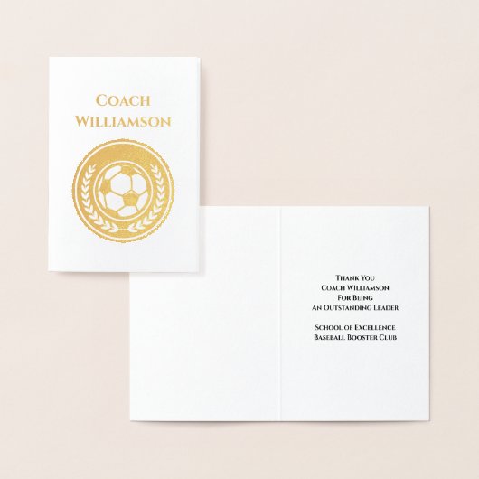 Voetbal Football coach dank je wel Folie Kaarten (Display)