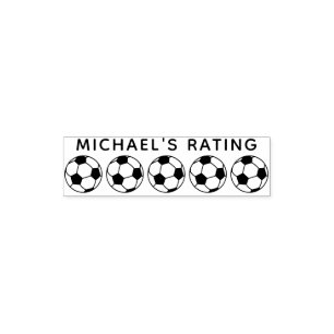 Voetbal Football Coach Teacher 5 Star Rating Revie Zelfinktende Stempel