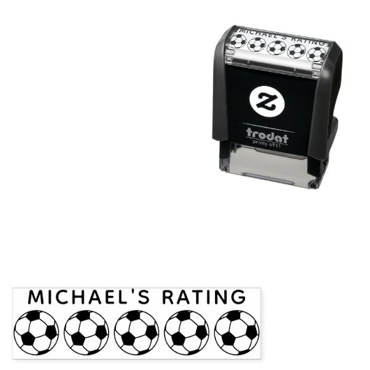 Voetbal Football Coach Teacher 5 Star Rating Revie Zelfinktende Stempel (In situ)