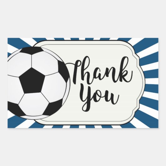 Voetbal, football Dank je wel Sticker (Voorkant)
