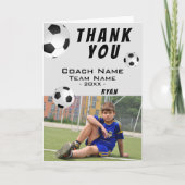 Voetbal Football Dank u Coach Fotokaart Bedankkaart (Voorkant)