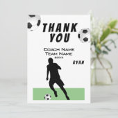Voetbal/Football Dank u Coach-Kaart Bedankkaart (Staand voorkant)