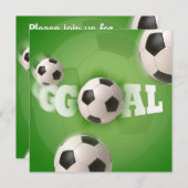 voetbal Football - Doelstelling - Uitnodiging (Voorkant / Achterkant)