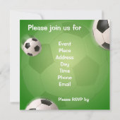 voetbal Football - Doelstelling - Uitnodiging (Achterkant)