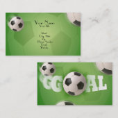 voetbal Football Doelstelling - Visitekaartje (Voorkant / Achterkant)