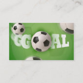 voetbal Football Doelstelling - Visitekaartje (Achterkant)