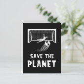 Voetbal Football Earth Day Save the Planet Briefkaart (Staand voorkant)