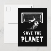 Voetbal Football Earth Day Save the Planet Briefkaart (Voorkant / Achterkant)