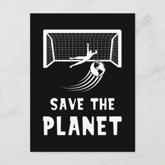 Voetbal Football Earth Day Save the Planet Briefkaart (Voorkant)