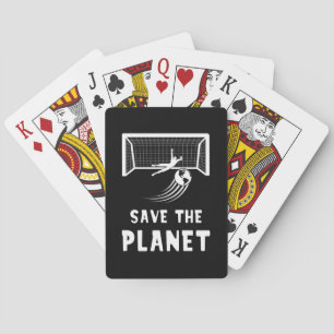Voetbal Football Earth Day Save the Planet Pokerkaarten