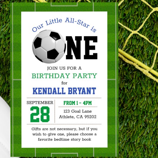 Voetbal Football Eerste Verjaardag Kaart