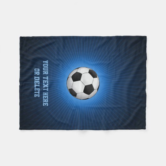 Voetbal | Football Fleece Deken (Voorkant (Horizontaal))