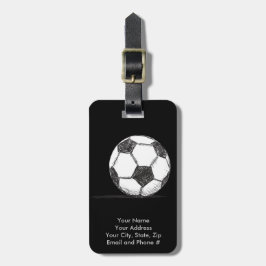 Voetbal, Football, Fussball, Team Sport Bagagelabel
