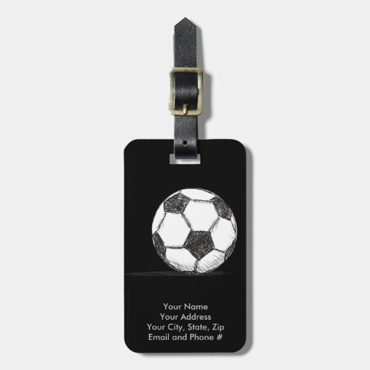 Voetbal, Football, Fussball, Team Sport Bagagelabel (Voorkant verticaal)