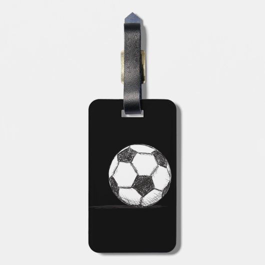 Voetbal, Football, Fussball, Team Sport Bagagelabel (Achterkant verticaal)