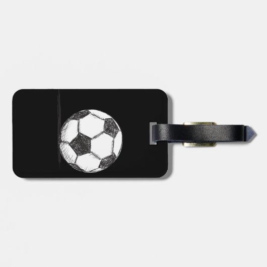 Voetbal, Football, Fussball, Team Sport Bagagelabel (Achterkant horizontaal)