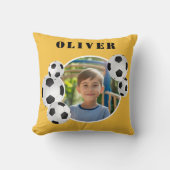 Voetbal Football Geel Sport Foto Kussen (Voorkant)