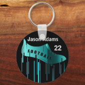 Voetbal/Football-gepersonaliseerd sportontwerp Sleutelhanger (Voorkant)