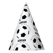 Voetbal Football Gepersonaliseerde naam Birthday Feesthoedjes (Voorkant)