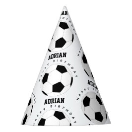 Voetbal Football Gepersonaliseerde naam Birthday Feesthoedjes
