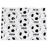 Voetbal Football Gepersonaliseerde naam Birthday Groot Cadeauzakje (Voorkant)