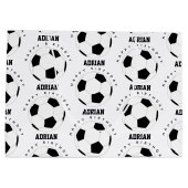 Voetbal Football Gepersonaliseerde naam Birthday Groot Cadeauzakje (Achterkant)