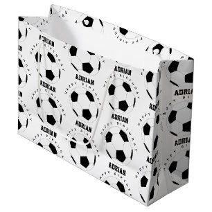 Voetbal Football Gepersonaliseerde naam Birthday Groot Cadeauzakje