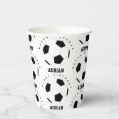 Voetbal Football Gepersonaliseerde naam Birthday Papieren Bekers (Links)